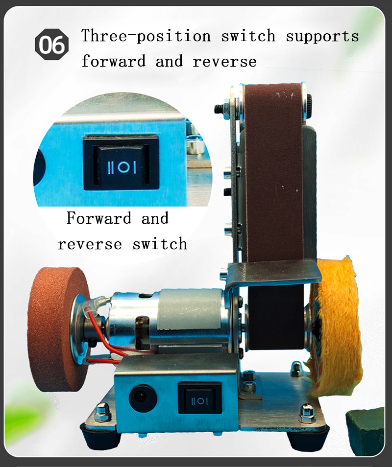 110V-220V Multifunktionale Desktop Vertikale Miniatur Mini Elektrische Band Maschine DIY Polieren Maschine...