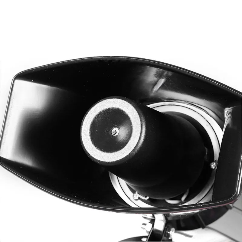 Haut-parleur 110DB Avertisseur auto Sirène police Avertisseur pneumatique Mégaphone Avertisseur auto Alarme Urgence Moto 12V 60W Multi-ton & Klaxons