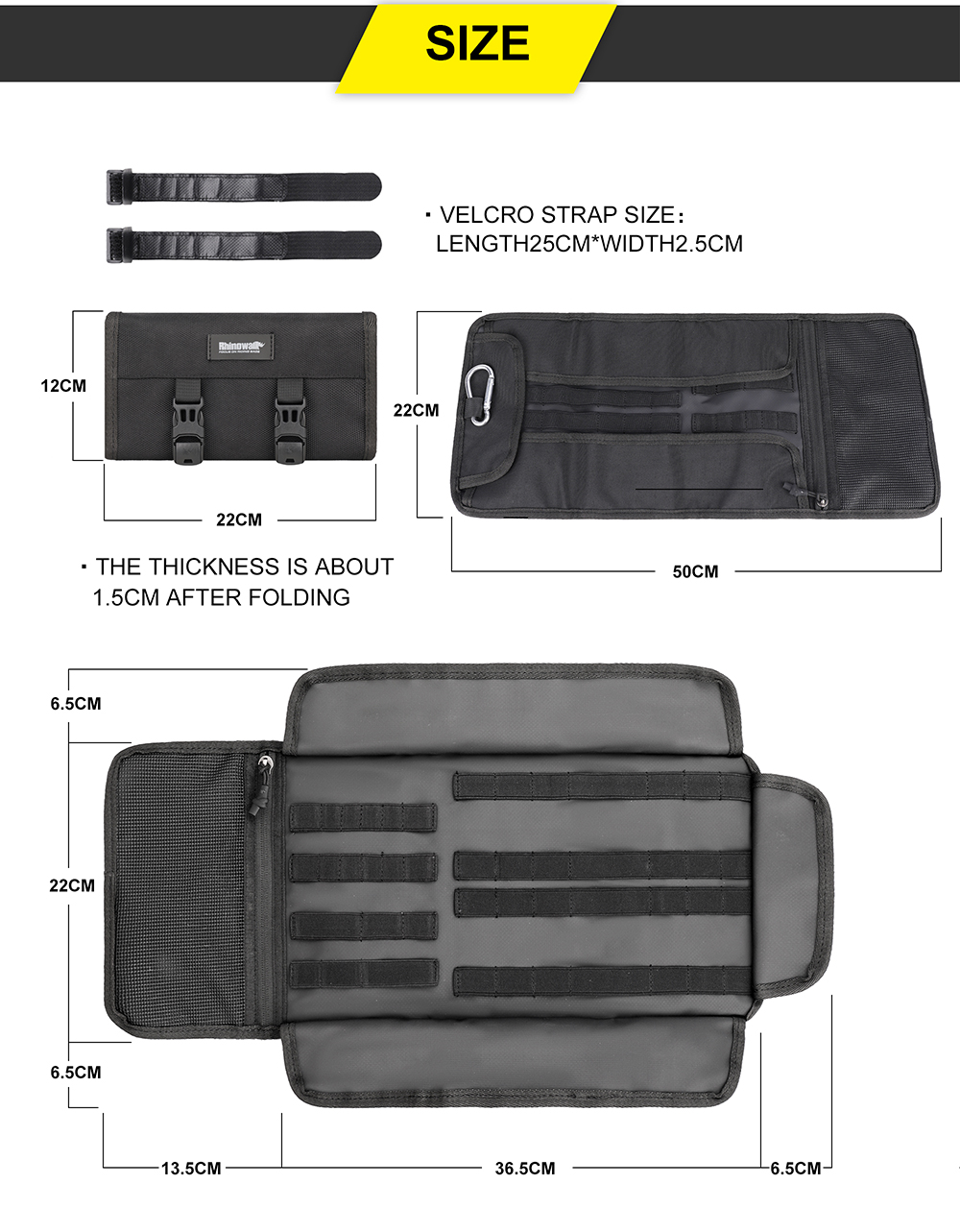 Rhinowalk Motorrad Werkzeug Rolle Tasche Tragbaren Motor Satteltaschen Seite Tasche Tasche Outdoor Reise...