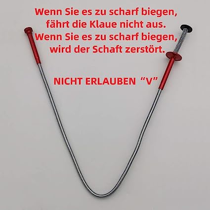 Flexibler Krallengreifer mit Magnetstab /71cm, 2-in-1 Biegsam Magnetheber, 4-Finger Greifer, Scharf Halten