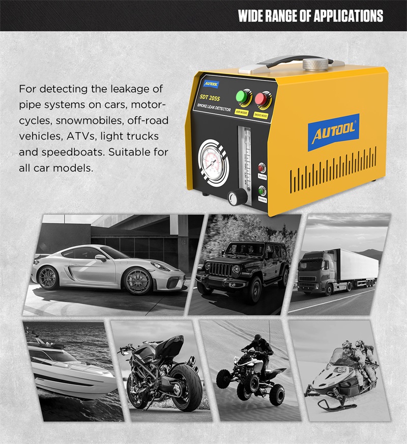 AUTOOL SDT205S Auto Rauch Leck Detektor Rohr Leck Locator Automotive EVAP System Rauch Leckage Analyzer...
