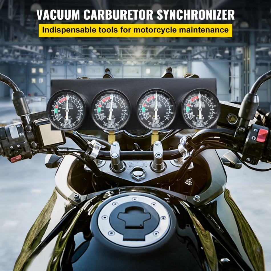Vergaser Synchronizer mit 4 Manometern Synchro Vergaser Synchronizer Synchronizer Vergaser Auto Moto 4 Vergaser