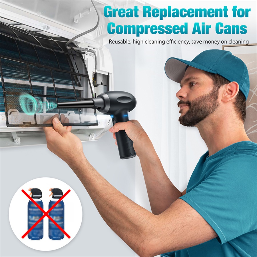 120000RPM Cordless Air Duster 90W Elektrische Drahtlose Air Gel Gun Für Computer Tastatur auto Laptop Reinigung