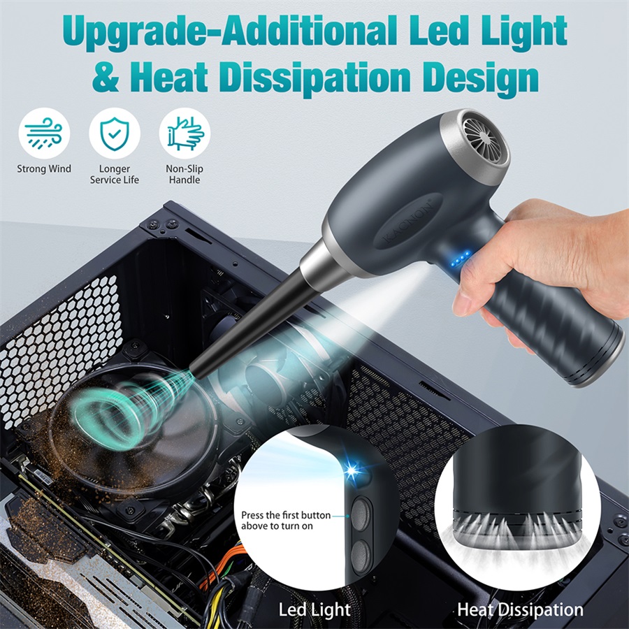 120000RPM Cordless Air Duster 90W Elektrische Drahtlose Air Gel Gun Für Computer Tastatur auto Laptop Reinigung