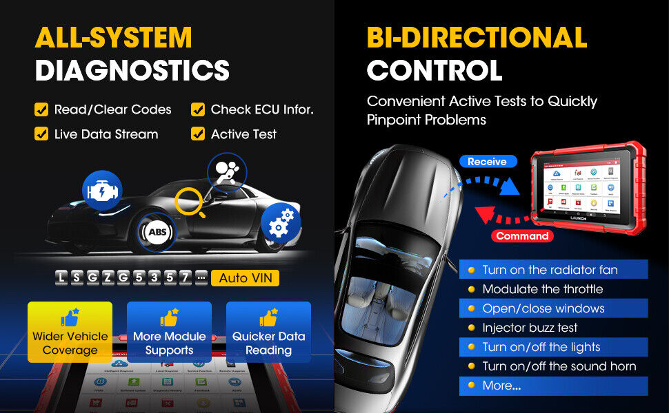 LAUNCH X431 PROS ELITE Diagnosegerät mit ECU Codierung & Vollsystemdiagnose