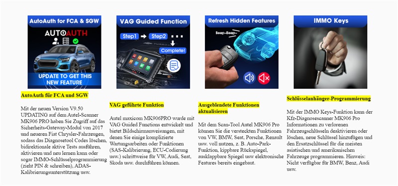 Autel MK906 PRO OBD2 Diagnosegerät für Fahrzeugsysteme