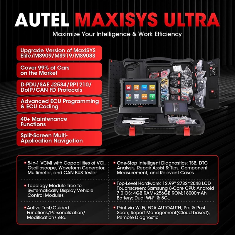 Autel MaxiSys Ultra OBD2 Diagnosegerät für Fahrzeugsysteme
