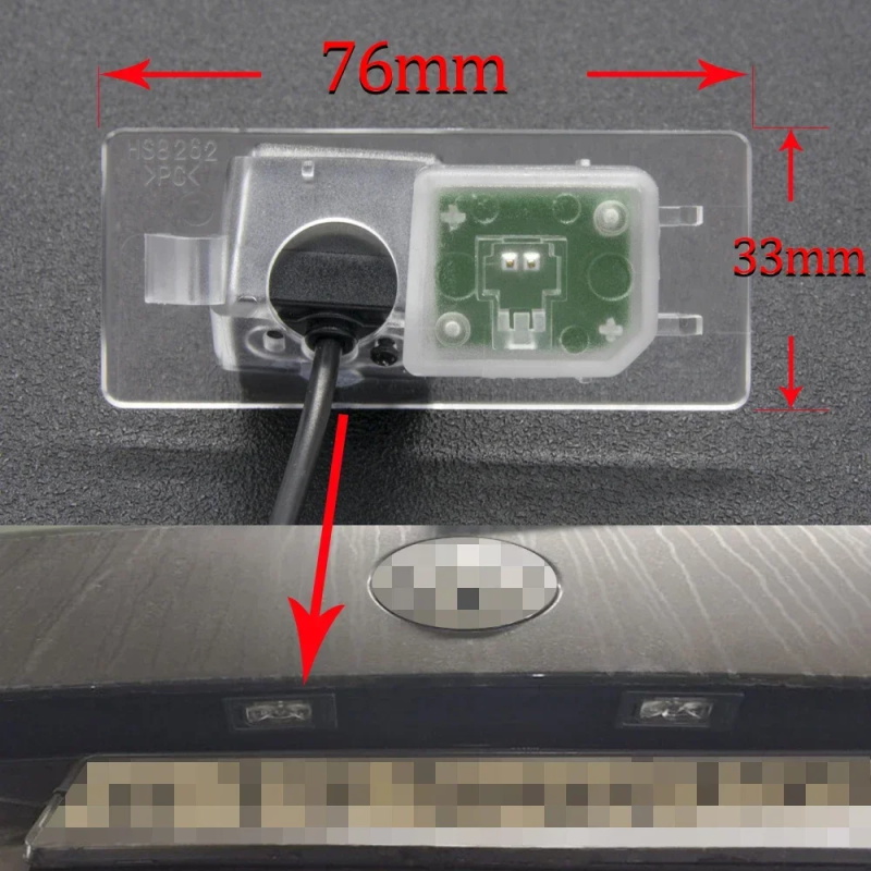 Caméra de recul HD fisheye pour VW T6 Transporter, Caravelle, Multivan (2016-2020)