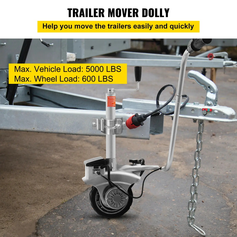 350W 12V Elektrische Motorisierten Rad 2270KG Fahrzeug Last Caravan Boot Rad Dolly Utility Anhänger Auto SUV...