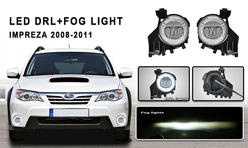 Subaru Impreza GR 2008-2011 Feux antibrouillard avec feux de jour