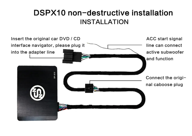 Sennuopu Auto DSP Processeur Amplificateur 4 canaux Processeur sonore numérique 8 canaux avec télécommande LCD