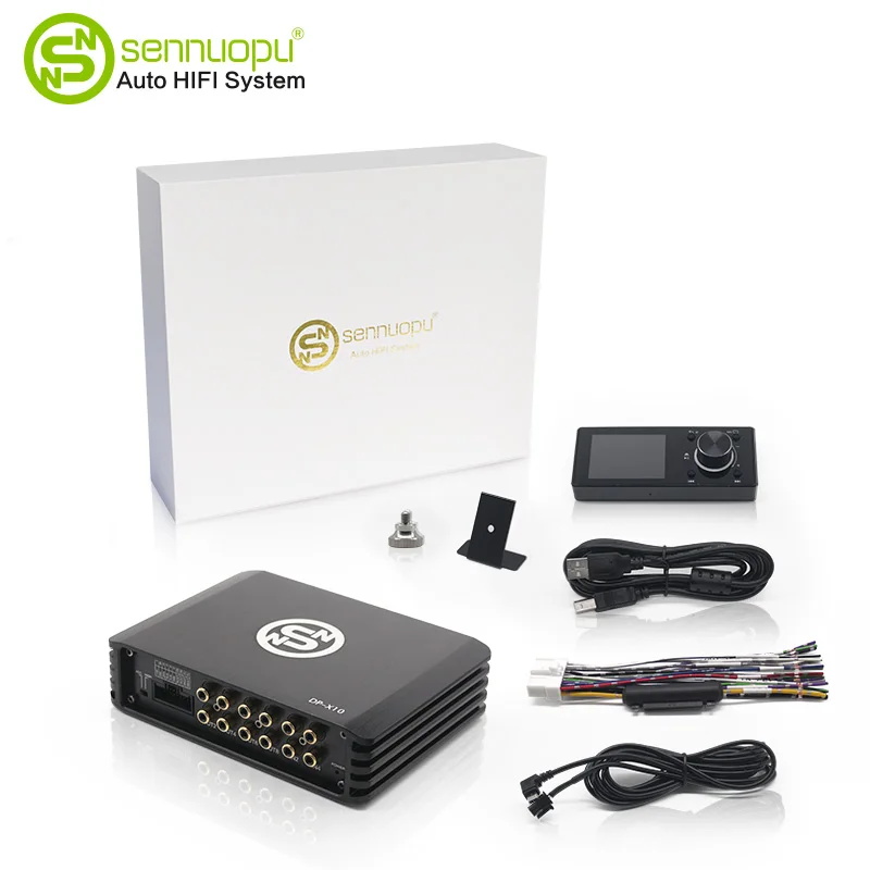 Sennuopu Auto DSP Processeur Amplificateur 4 canaux Processeur sonore numérique 8 canaux avec télécommande LCD