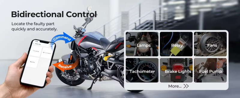 TOPDON TopScan Moto OBD2 Diagnosegerät für Fahrzeugsysteme