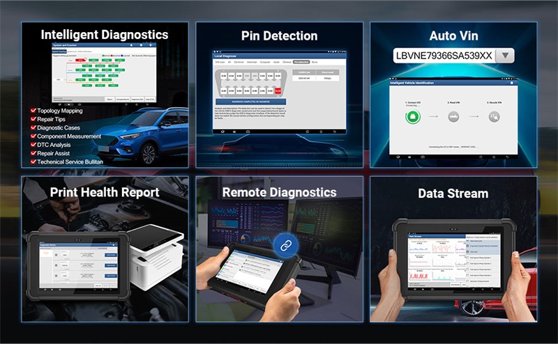 LAUNCH X431 PAD V Elite strumento diagnostico con codifica ECU e diagnosi completa dei sistemi