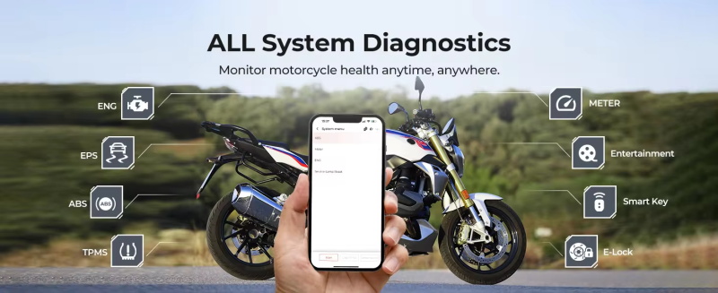 TOPDON TopScan Moto OBD2 Diagnosegerät für Fahrzeugsysteme