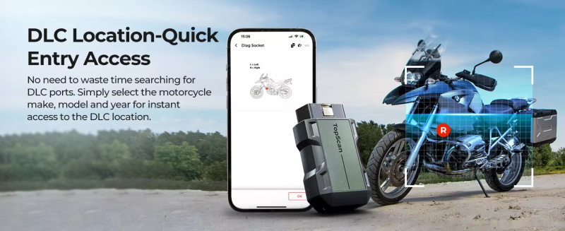 TOPDON TopScan Moto OBD2 Diagnosegerät für Fahrzeugsysteme
