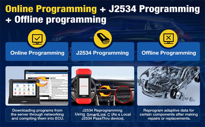 LAUNCH X431 PAD V Elite strumento diagnostico con codifica ECU e diagnosi completa dei sistemi