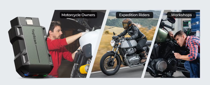TOPDON TopScan Moto OBD2 Diagnosegerät für Fahrzeugsysteme