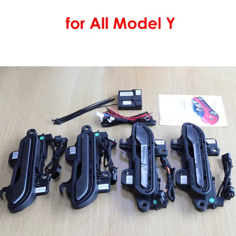 Poignée de porte automatique sans fil pour Tesla Model Y 3/3 Highland Colorful LED Lights – poignée 4 portes