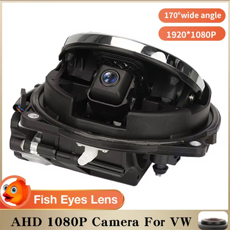 Caméra de recul Flip-Emblem 1080p pour VW Golf 5/6/7, Passat B6-B8, Polo etc.