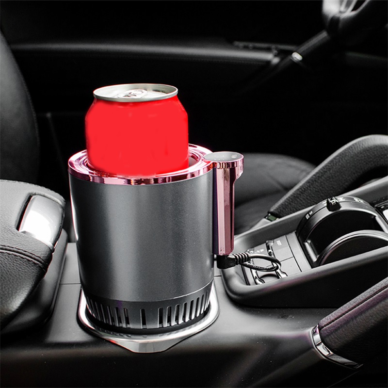 Tasse intelligente 2 en 1 12V pour voiture, chauffante et réfrigérante, mini réfrigérateur de voiture, porte-gobelet pour voyages en extérieur