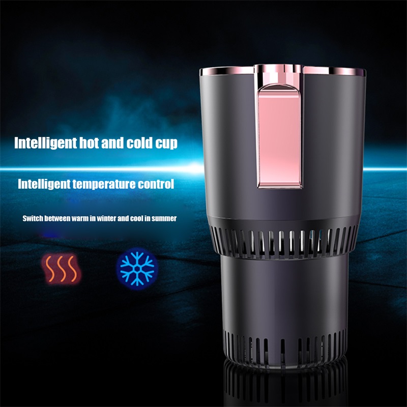 Tasse intelligente 2 en 1 12V pour voiture, chauffante et réfrigérante, mini réfrigérateur de voiture, porte-gobelet pour voyages en extérieur