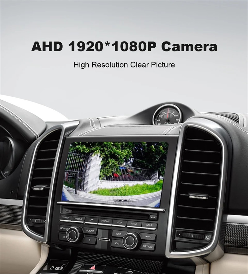 Caméra de recul AHD 1080P pour Audi, VW, Škoda, SEAT et Porsche (différents modèles, 2003-2020)