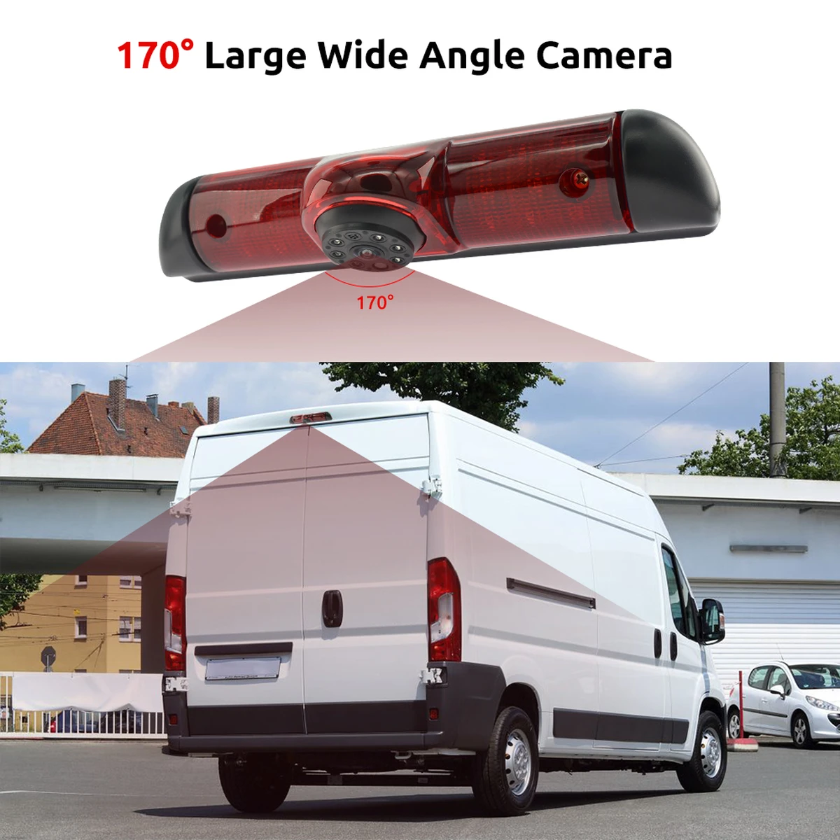 Rear view camera with 4.3-inch monitor for Fiat Ducato, Citroën Jumper, Peugeot Boxer (2006-2015)