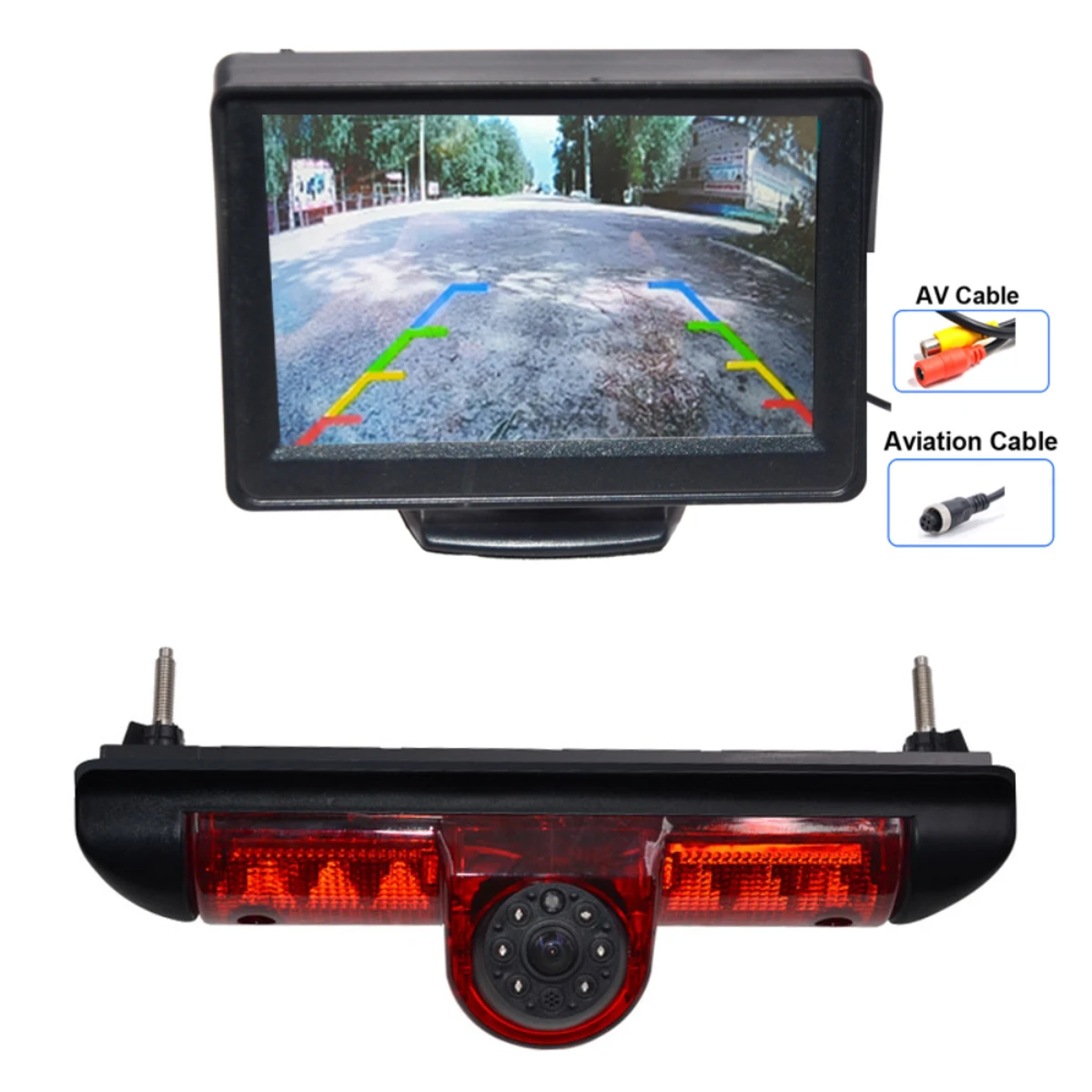 Rear view camera with 4.3-inch monitor for Fiat Ducato, Citroën Jumper, Peugeot Boxer (2006-2015)