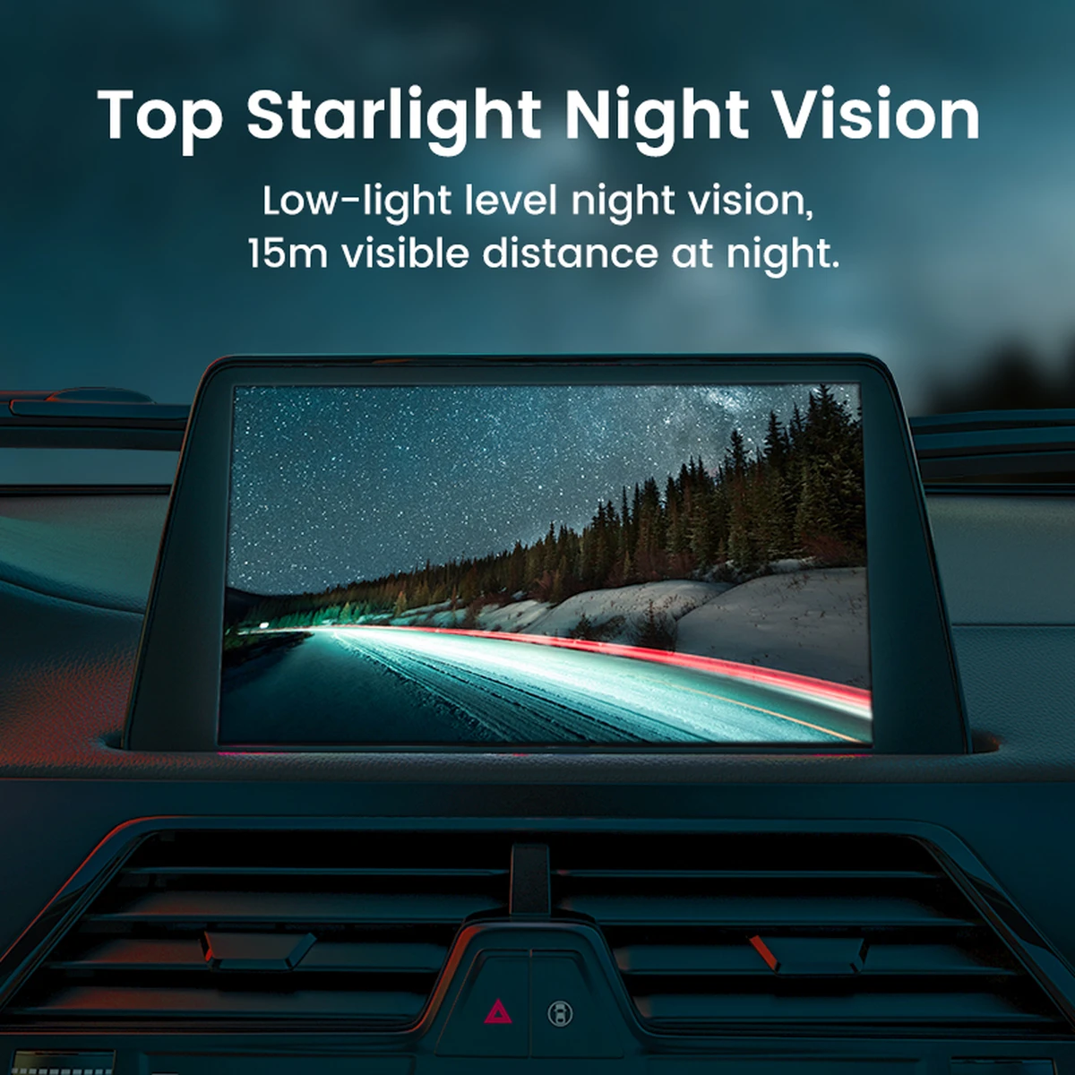 Caméra de recul 1080P avec ligne de stationnement dynamique et angle large 160°