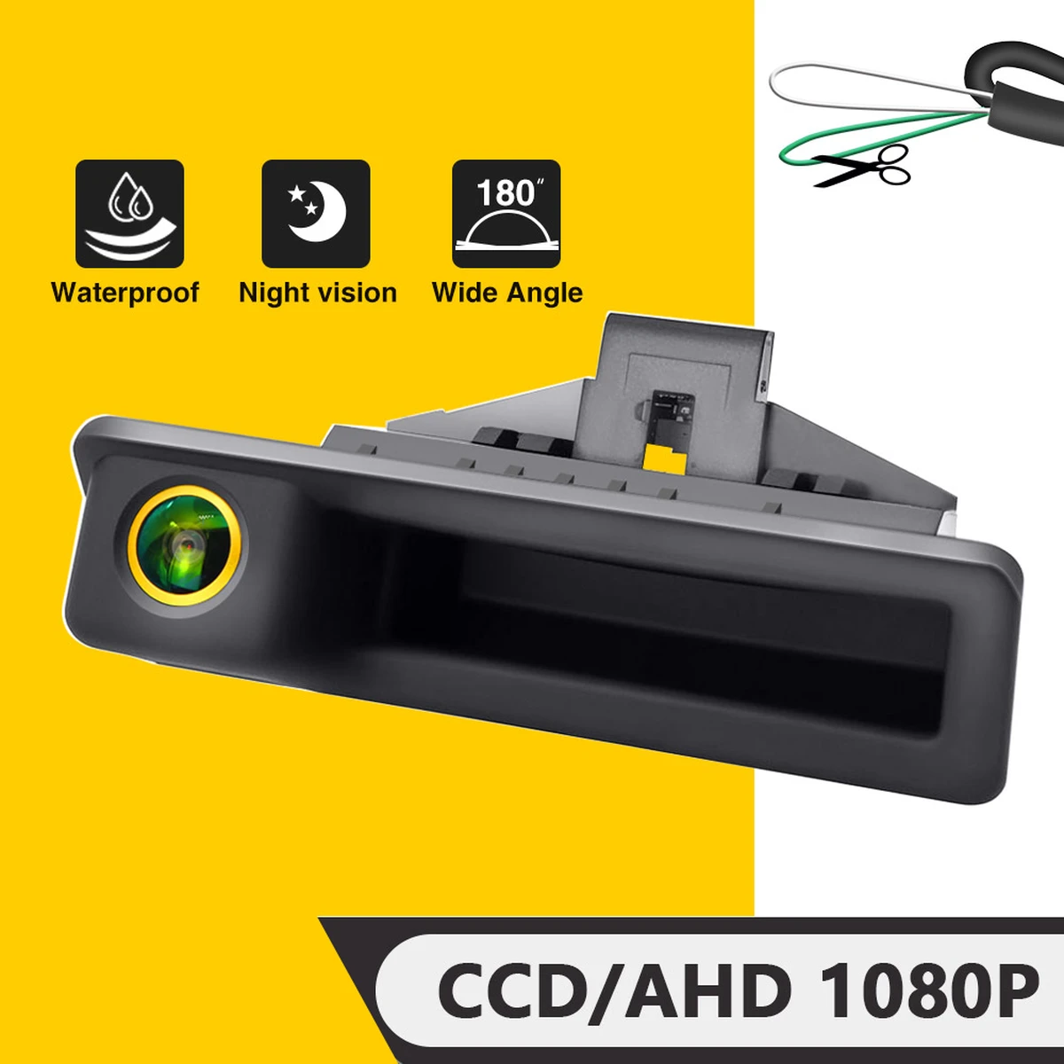 Telecamera di retromarcia AHD 1080P per maniglia bagagliaio per BMW E60 E39 E90 E82 E61 X1 E84 X5 E70 E92 E91 E88 E93 X6 Serie 3 Serie 5