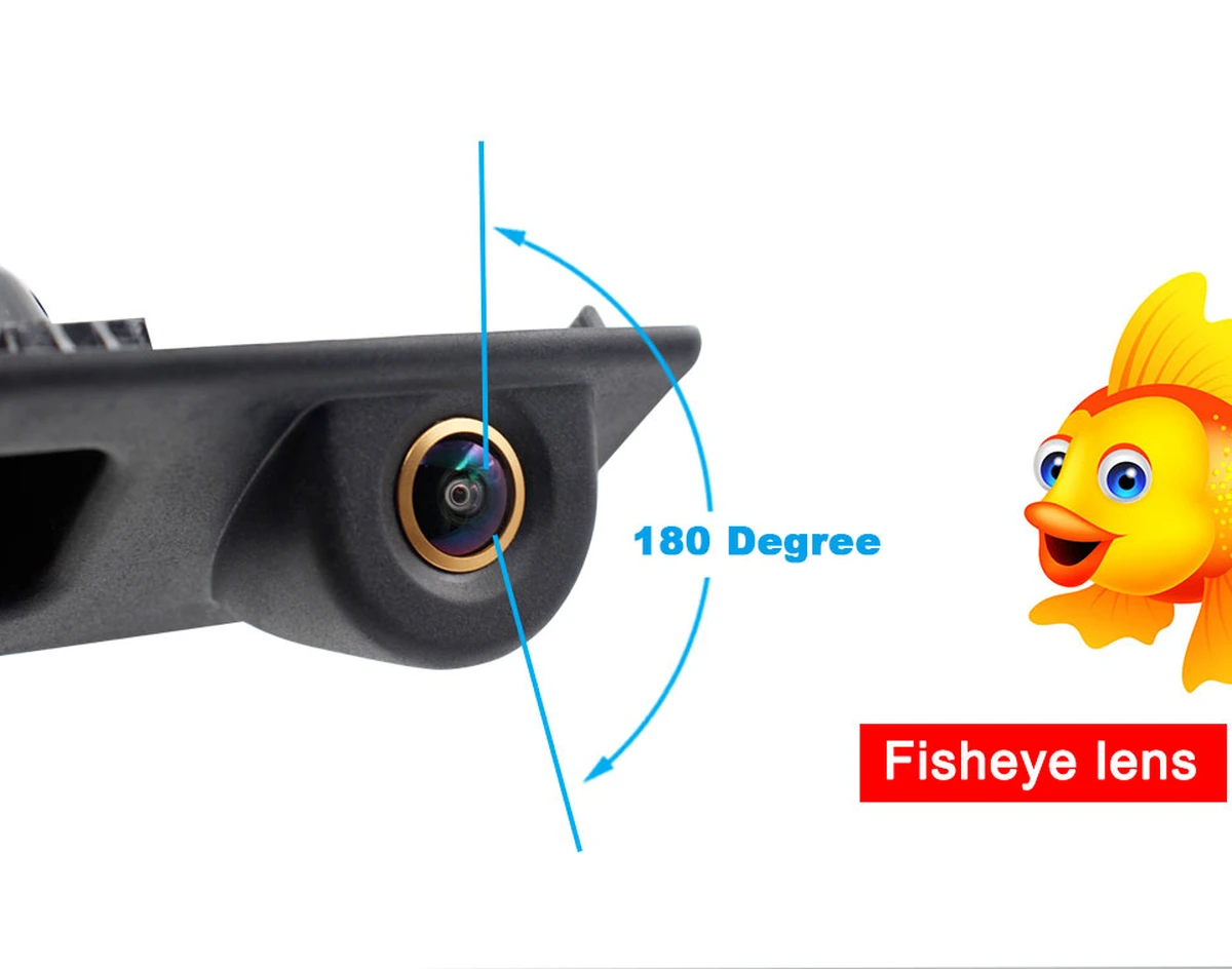 AHD 1080P Fisheye Reverse Camera for BMW 2 Series, 3 Series, 5 Series, 7 Series, X1, X3, X4, X5, F30, F32, F36, F10, F11, F25, F48