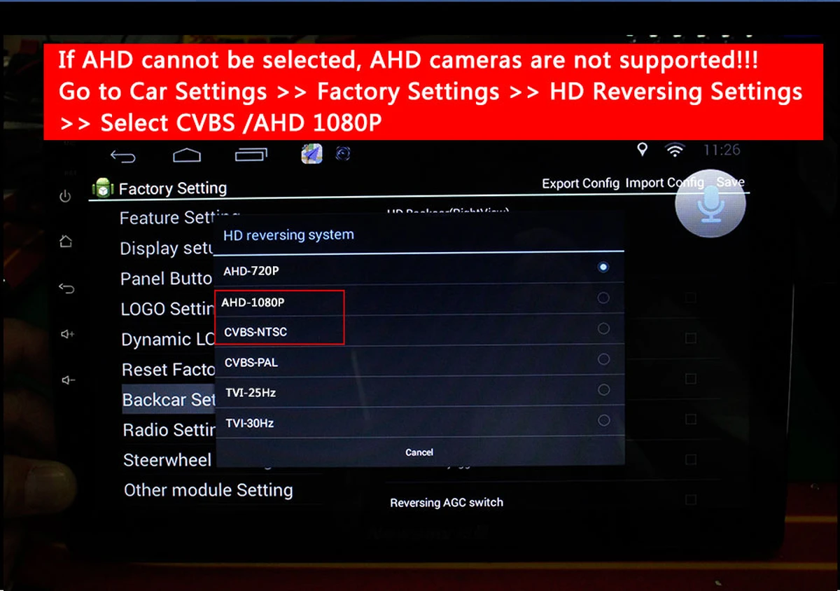 AHD 1080P Fisheye Reverse Camera for BMW 2 Series, 3 Series, 5 Series, 7 Series, X1, X3, X4, X5, F30, F32, F36, F10, F11, F25, F48