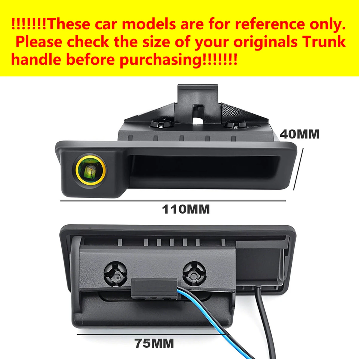 Telecamera di retromarcia AHD 1080P per maniglia bagagliaio per BMW E60 E39 E90 E82 E61 X1 E84 X5 E70 E92 E91 E88 E93 X6 Serie 3 Serie 5