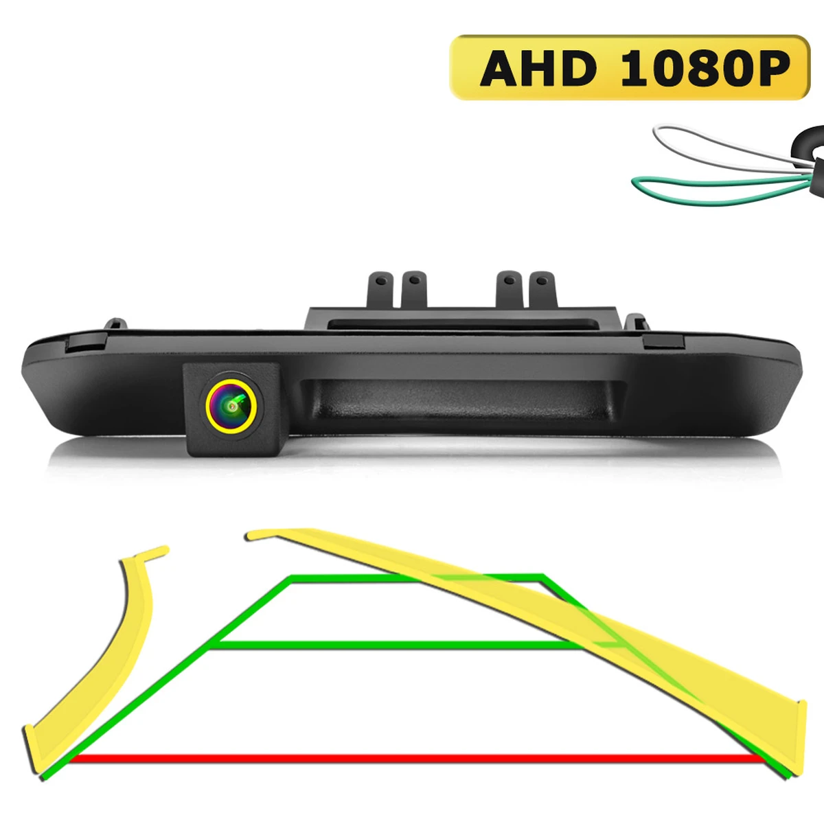 Caméra de recul AHD 1080P HD CCD pour Mercedes-Benz Classe A (W176), GLA (X156), GLK, GLC, GLE (W166), ML (W166)