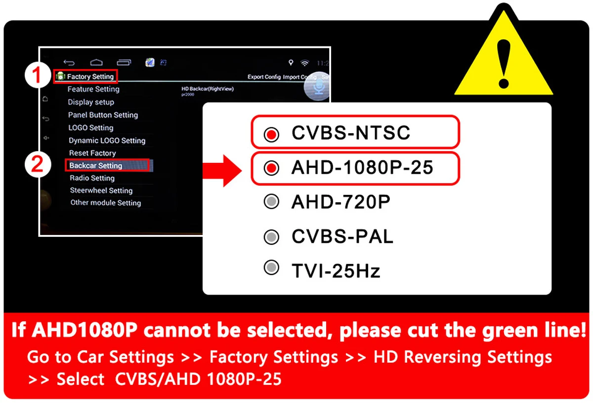 Caméra de recul AHD 1080P pour Chevrolet Cruze 2010–2014