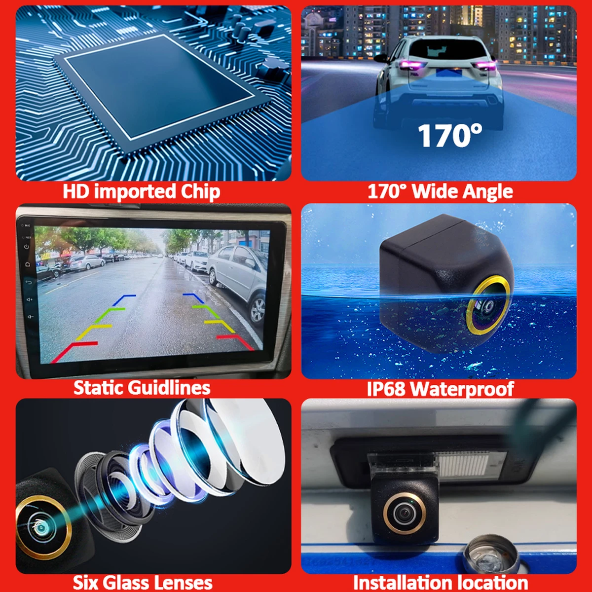 Videocamera posteriore CCD 1080P per Volvo XC60 2007-2020